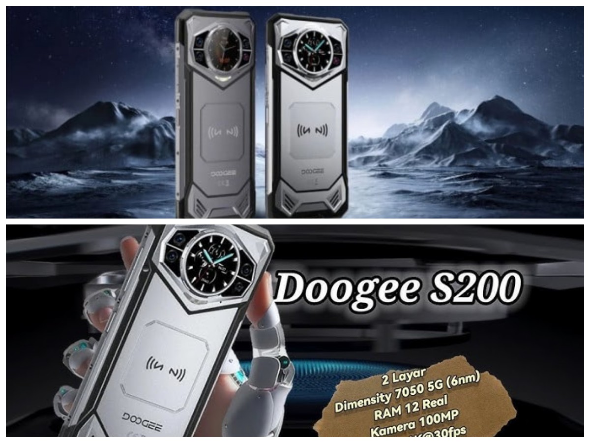 Doogee S200 Plus: Smartphone Tangguh dengan Layar Ganda dan Desain Masa Depan yang Menawan