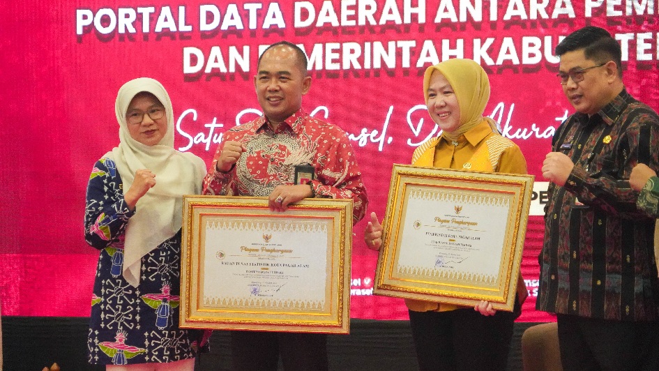 Pagar Alam Raih Penghargaan Terbaik Satu Data se-Sumsel