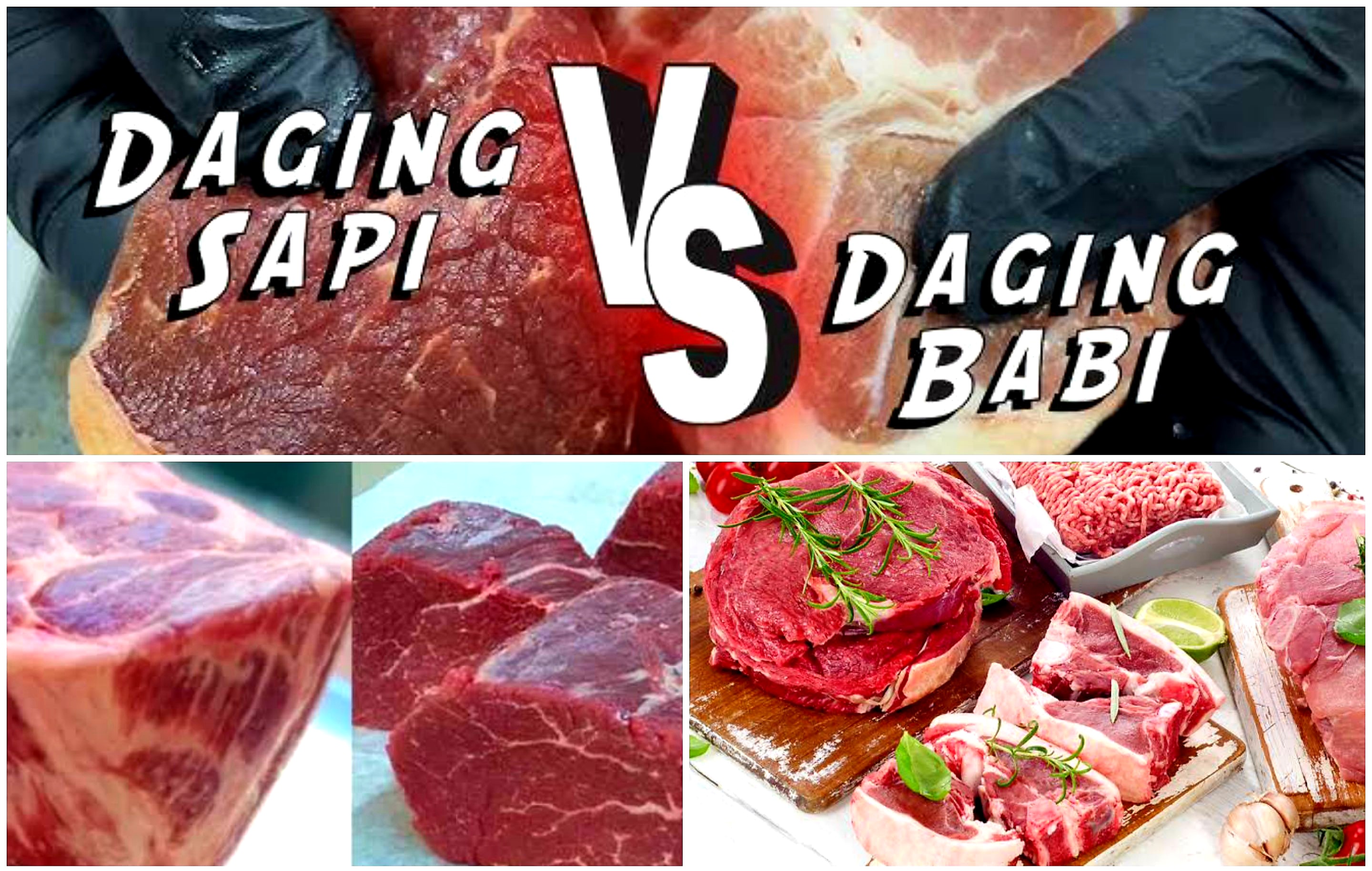 Awas Jangan Tertipu. Ini 5 Cara Bedakan Daging Sapi dan Daging Babi