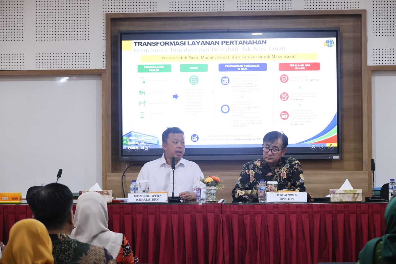 Menteri Nusron Dorong Transformasi Layanan Pertanahan di Yogyakarta