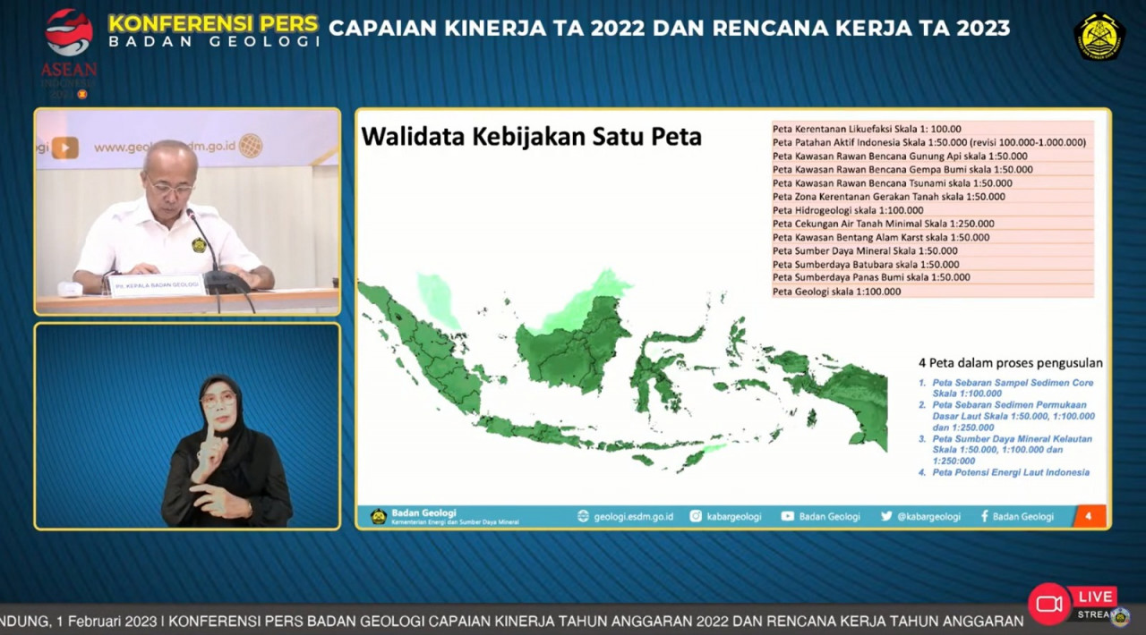 Kementrian ESDM: Badan Geologi Terbitkan 30 Peta Geologi Indonesia 