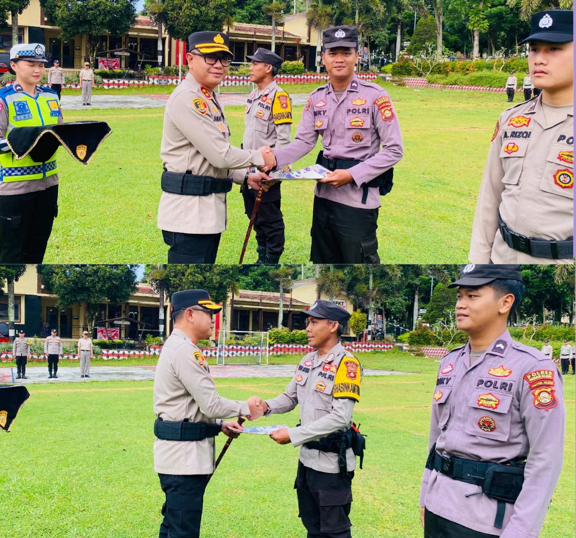 Personel Berdedikasi Tinggi Mendapat Penghargaan Kapolres Pagar Alam