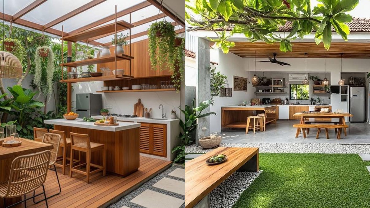 Ruang Makan Semi Outdoor, dengan Nuansa Alami yang Menenangkan!