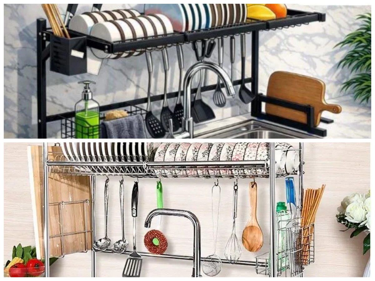 Dapur Lebih Bersih dan Tertata: Inspirasi Rak Piring di Area Wastafel yang Praktis