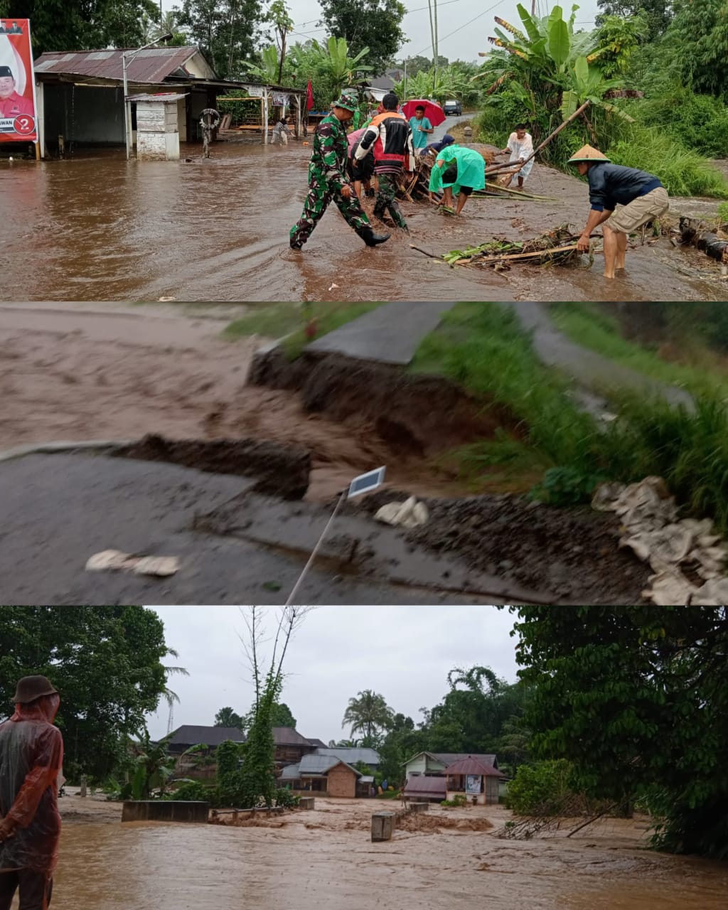 Hujan Deras Sejak Subuh Mengakibatkan 2 Kecamatan Di Lahat Diterjang Banjir, Begini Keadaanya! 