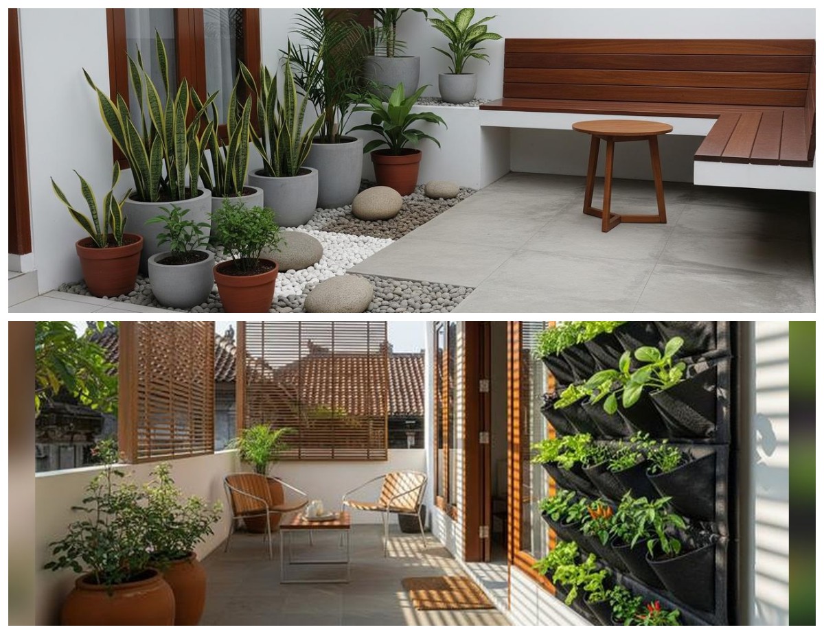 Oase Hijau di Lahan Sempit! 9 Ide Teras Minimalis Tanpa Halaman yang Memaksimalkan Kebun Pot