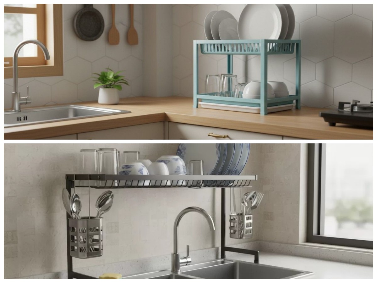 Cuci Piring Lebih Nyaman, Dapur Tetap Lega! Rak Piring Atas Wastafel Jadi Solusi Hemat Ruang