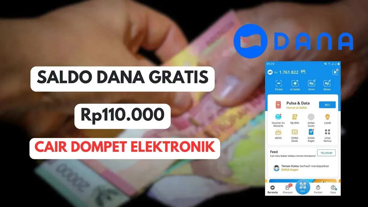 Cuma Baca Berita, Saldo DANA Rp110 Ribu Cair ke Akunmu! Begini Caranya!