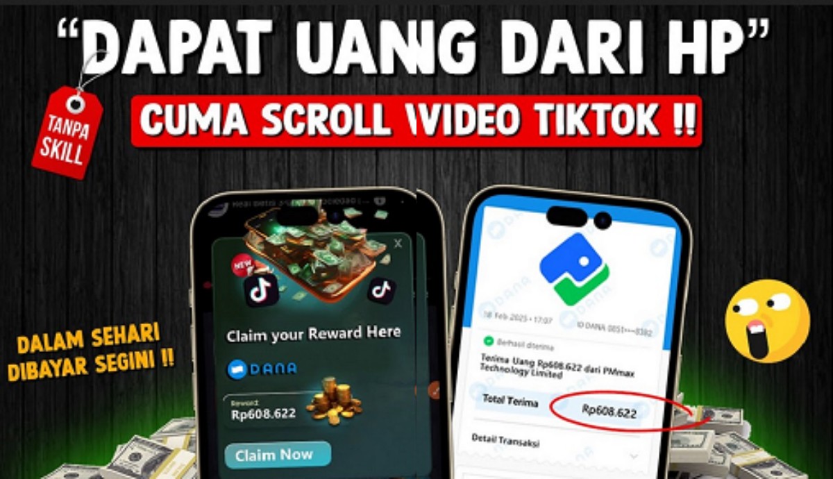 Cuma Scroll TikTok Dibayar Rp600 Ribu?! Begini Cara Dapat Saldo DANA Gratis di 2025!