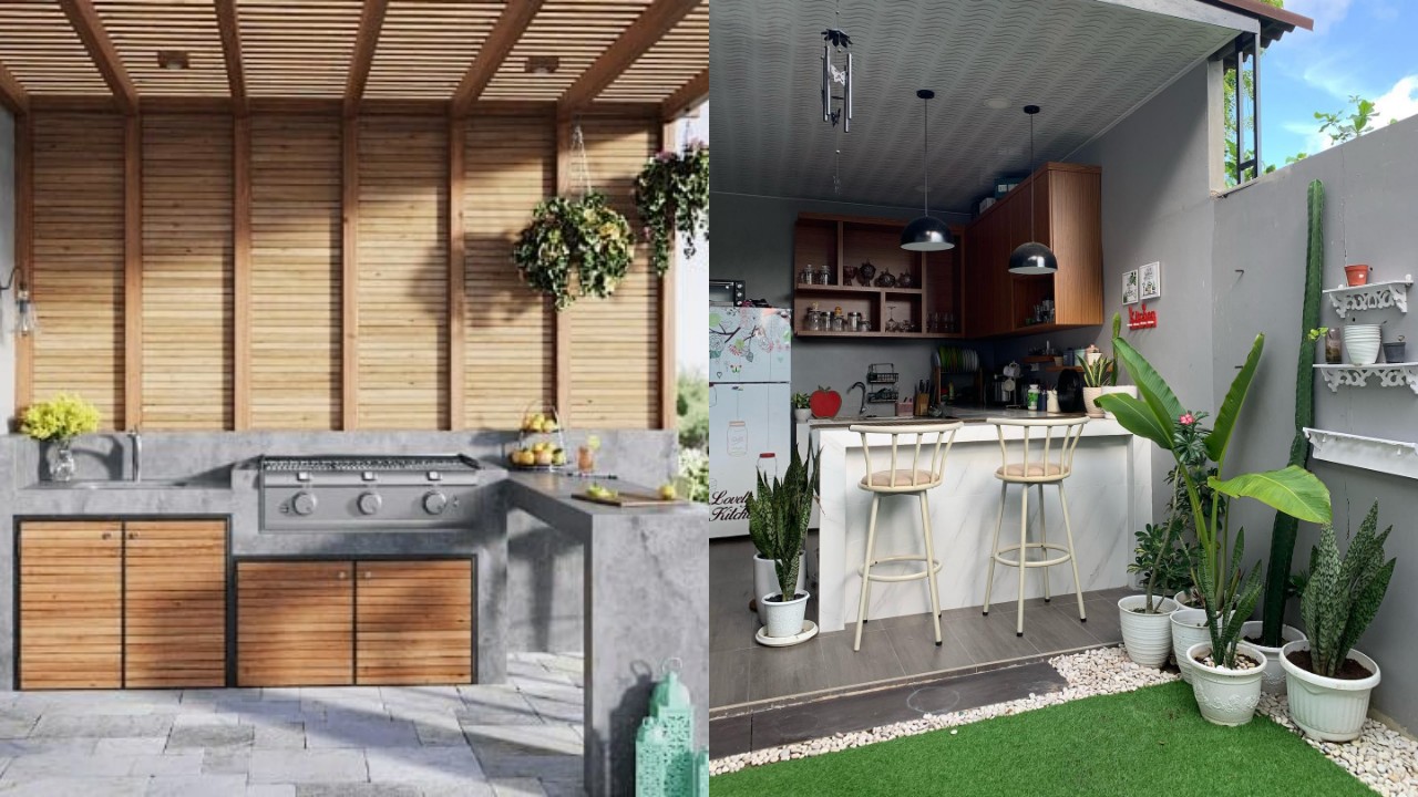 Dapur Terbuka Sederhana di Belakang Rumah, Solusi Masak Tanpa Pengap!