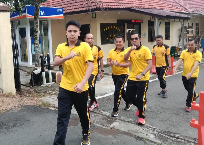 Polres Pagar Alam Gelar Olahraga Bersama, Tingkatkan Kebugaran dan Soliditas Personel