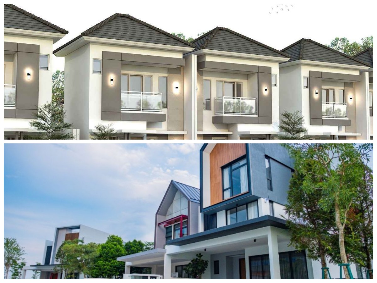 5 Inspirasi Fasad Rumah 2 Lantai Lebar 6 Meter yang Seimbang dan Menarik