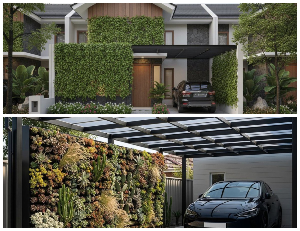 7 Desain Carport Minimalis 2026 dengan Pagar Tanaman, Bikin Rumah Sejuk dan Bebas Kesan Sumpek