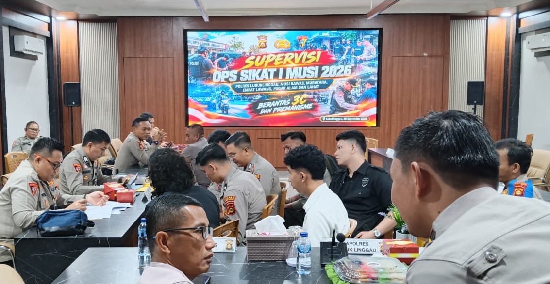 Polres Pagar Alam Ikuti Supervisi Ops Sikat Musi 2026
