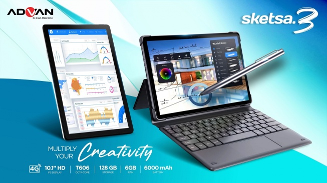 Advan Sketsa 3, Tablet Android Murah dengan Fitur Menarik