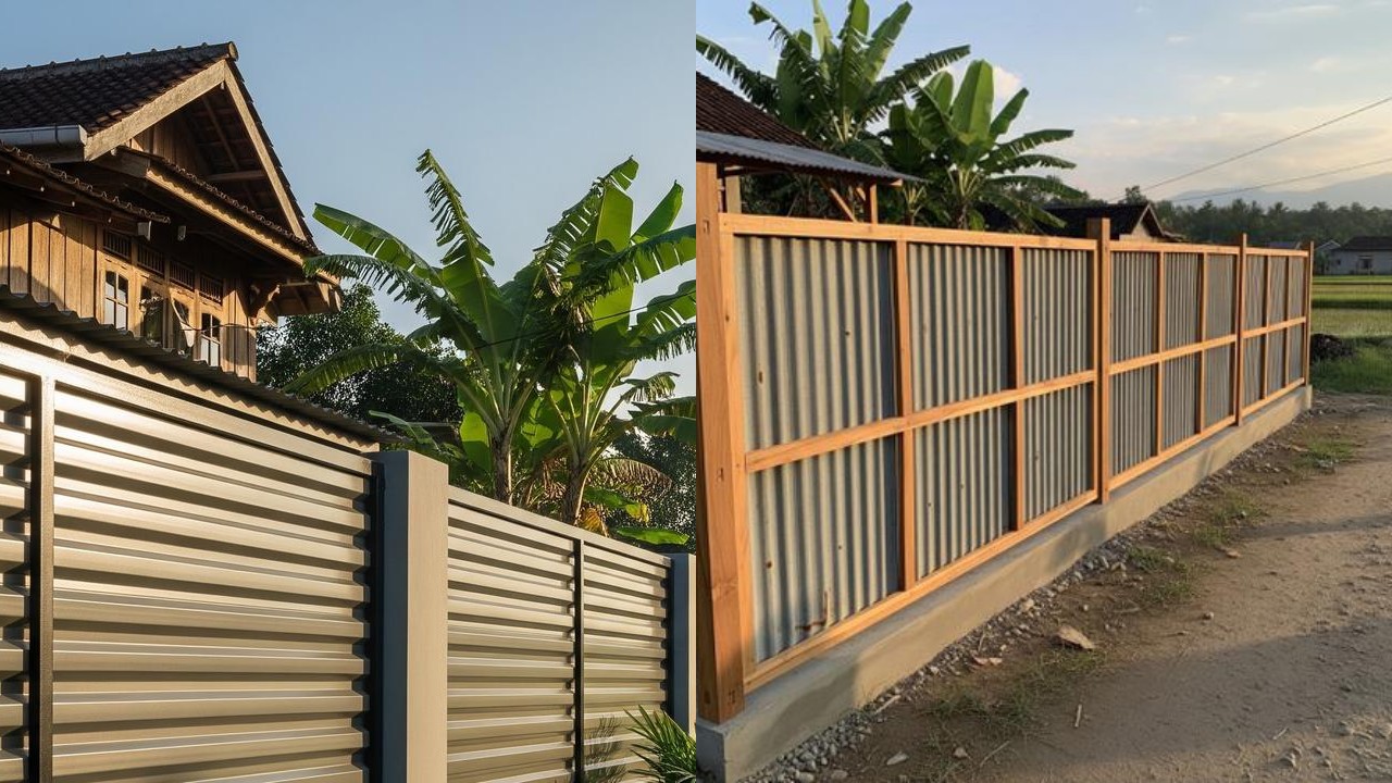 Pagar Rumah dari Seng di Kampung, Solusi Hemat dengan Tampilan Keren!