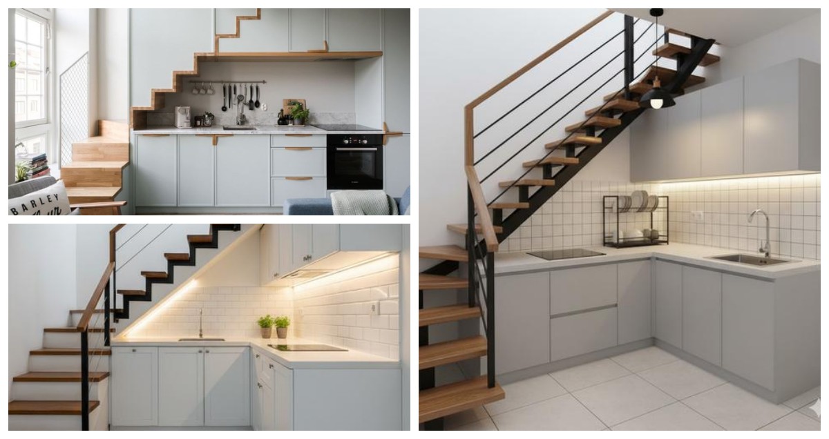 5 Ide Desain Dapur Sempit Leter L di Bawah Tangga Ini Bikin Rumah Kecil Jadi Mewah dan Luas
