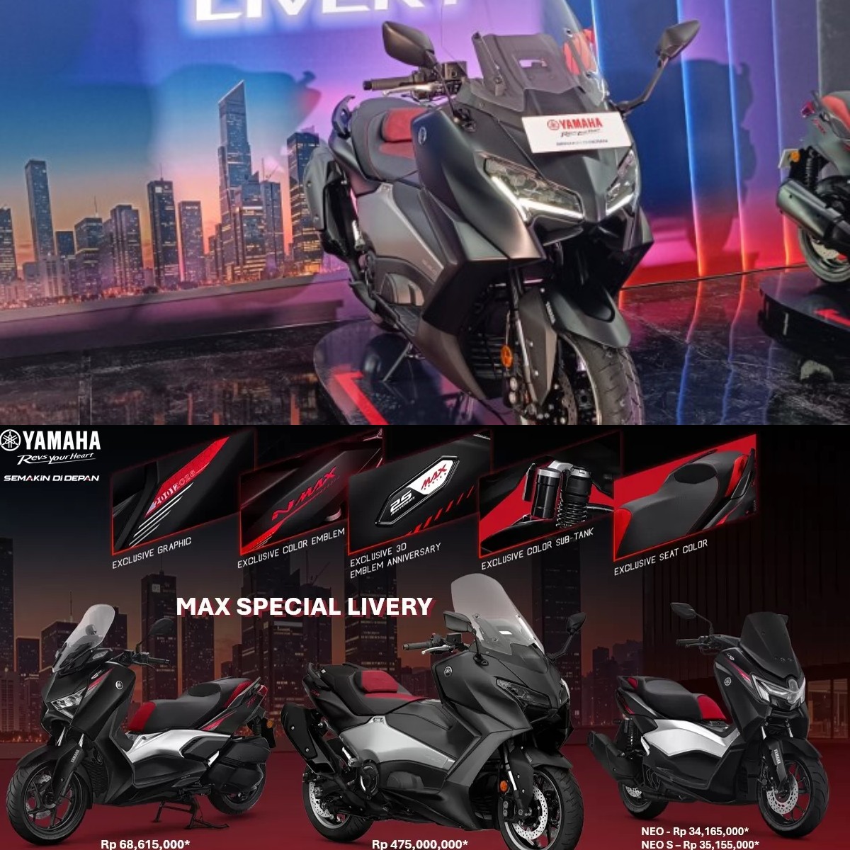Yamaha Meluncurkan MAX Special Livery, Memperingati 25 Tahun MAX Sebagai Skuter Premium Global