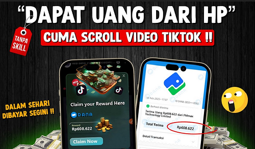 Cuma Scroll TikTok, Langsung Dapat Rp600 Ribu! Begini Cara Kerja Aplikasi Penghasil Saldo DANA 2025!