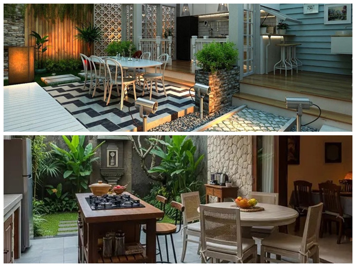 7 Konsep Ruang Makan Semi Outdoor Terbaru 2026, Nyaman dengan Sentuhan Alam