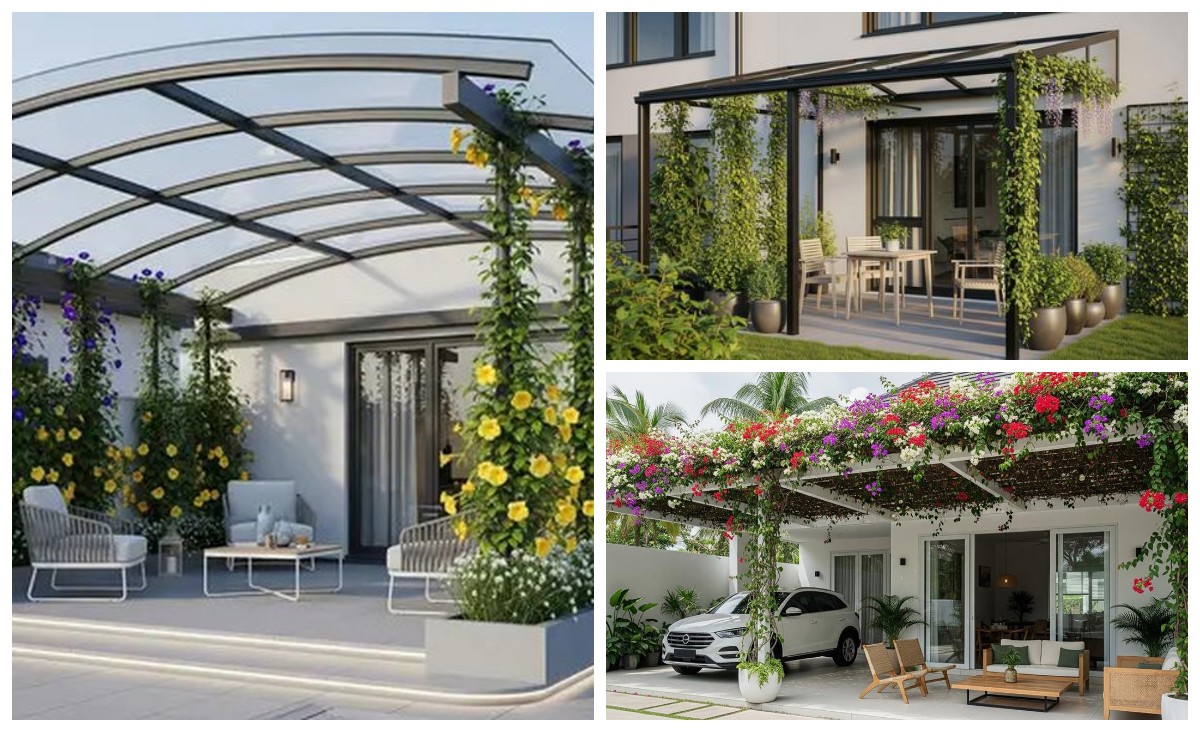 Teras Jadi Lebih Hidup! Ide Desain Carport Menyatu dengan Tanaman Rambat Tropis