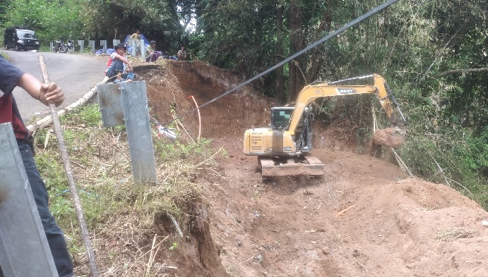 Titik Longsong Pagar Alam - Lahat Dipasang Tembok Penahan