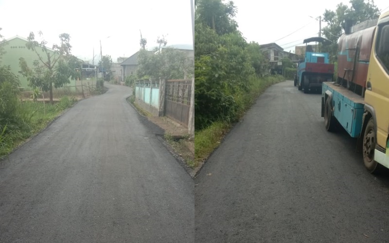 Akses Penghubung Kampung PGRI - Swakarsa Diaspal Hotmix