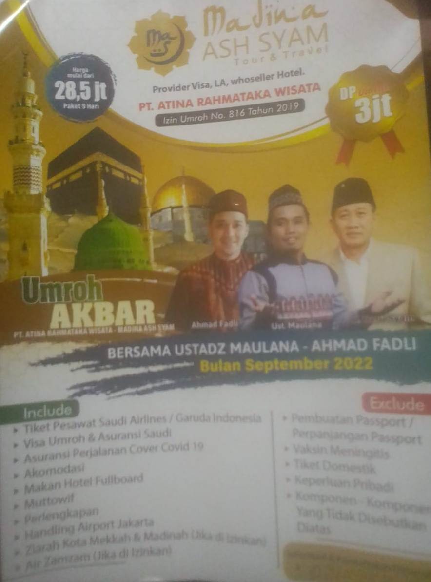 September, Geber Pelaksanaan Umroh Akbar