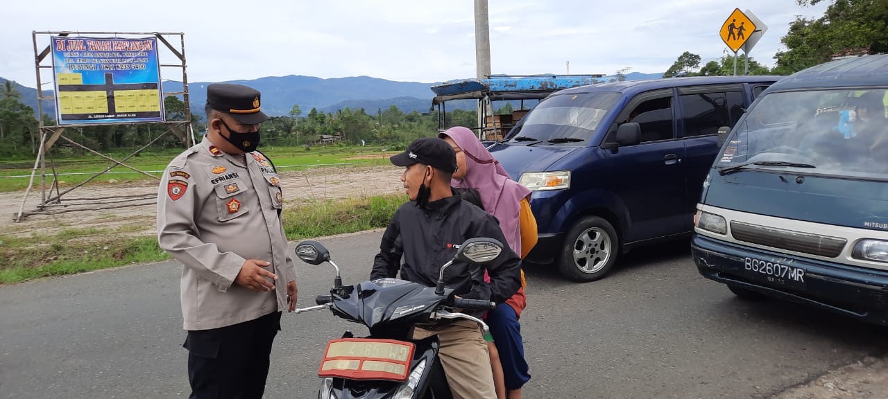 Polsek Dempo Selatan Pengecekkan Kendaraan Pemudik