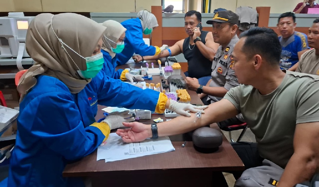 Pastikan Kesehatan Prima saat Bertugas, Personel Polres Pagar Alam Ikuti Rikkes Berkala