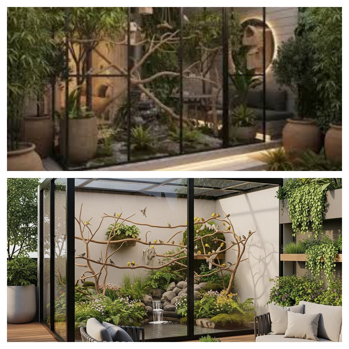 5 Gaya Teras dengan Kandang Burung, Kombinasi Modern dan Alam