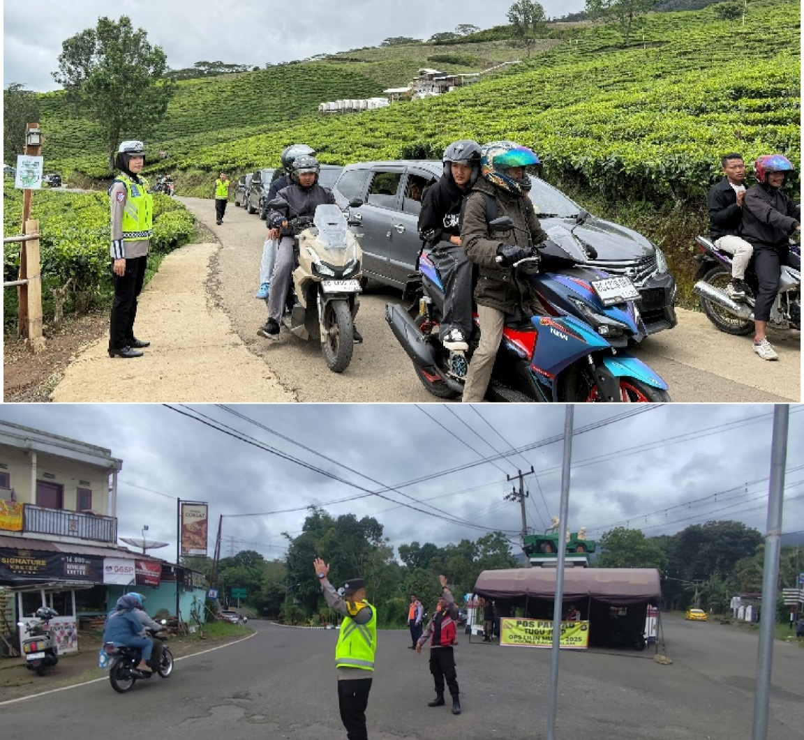 Satlantas Pantau Kepadatan Arus Lalin di Wisata Gunung Dempo Saat Libur Nataru