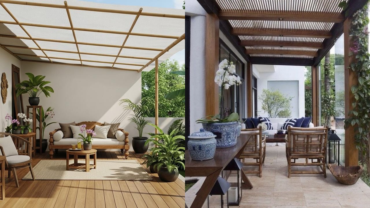 Inspirasi Teras Rumah dengan Pergola Sederhana, Sejuk Sepanjang Hari!
