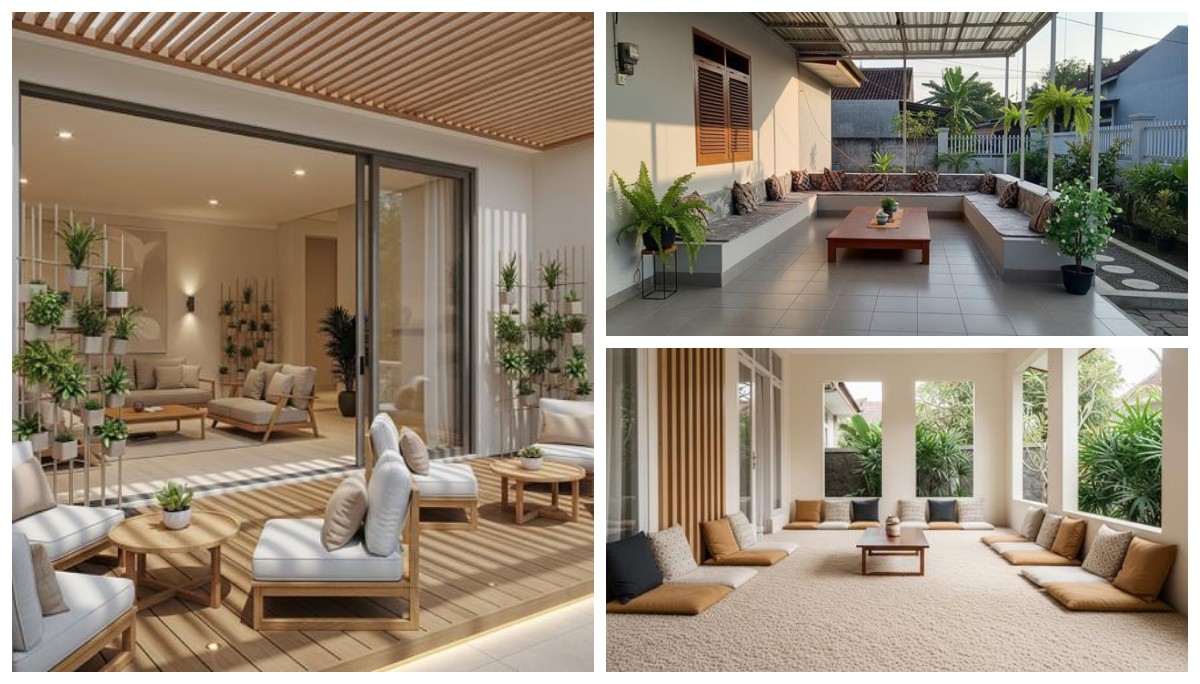 Inspirasi 7 Desain Teras Lesehan Serbaguna, Cocok untuk Pengajian hingga Kumpul Keluarga
