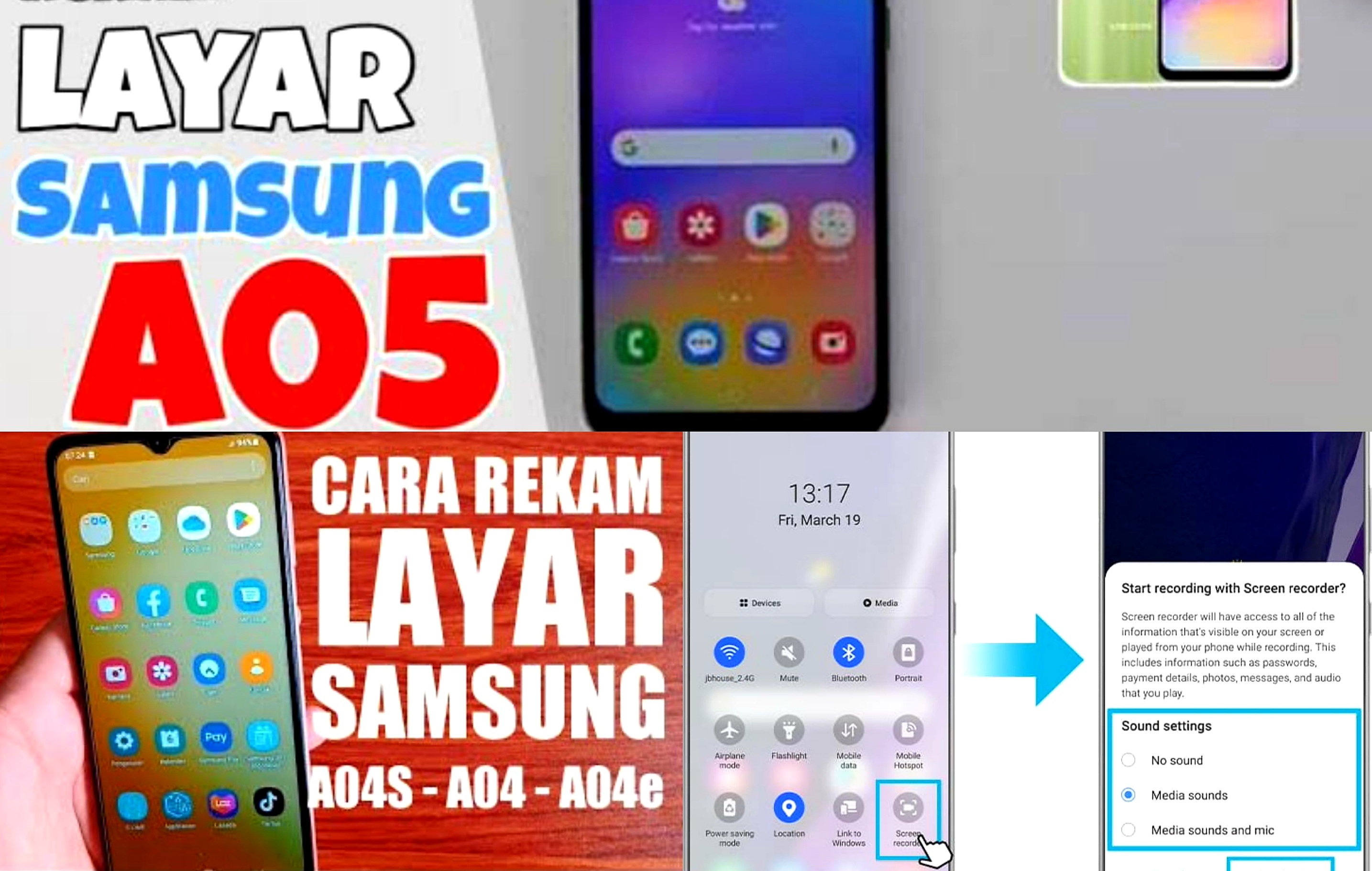 Tips Rekam Samsung Galaxy A04. Pakai 3 Langkah Ini
