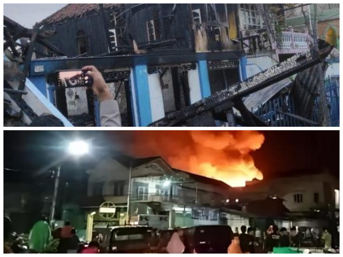 Belasan Warga Berusaha Menemukan Terduga Pelaku Pembakaran Rumah di Talang Semut, Palembang
