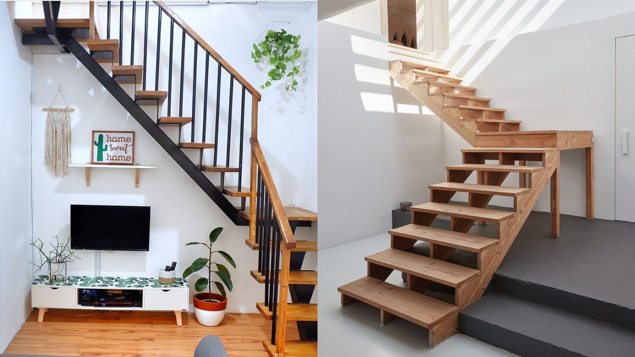 Ide Model Tangga Kayu Minimalis, Fungsional dan Cantik untuk Rumah Mungil!