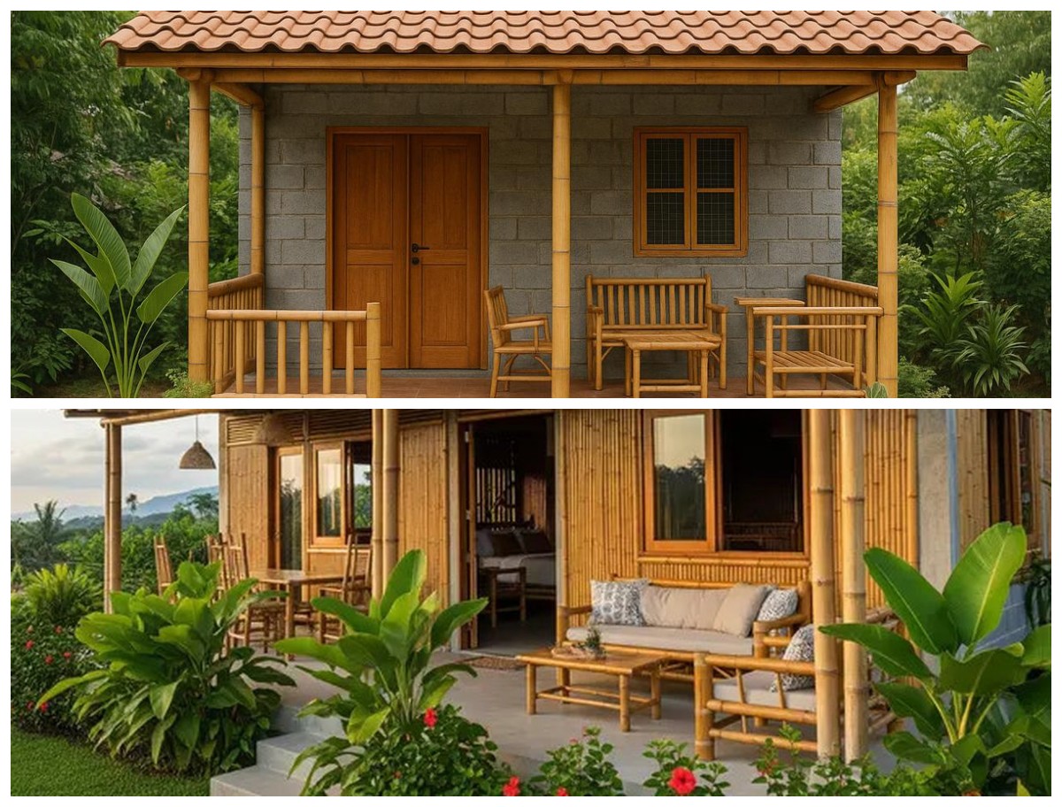 7 Inspirasi Rumah Kecil 4x6 Meter dari Batako dan Bambu: Hunian Unik dengan Teras Estetik yang Bikin Betah!