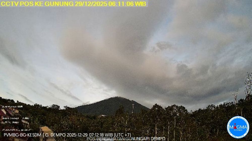 Aktivitas Gunung Dempo Masih Waspada, PVMBG Rekam Gempa Hembusan dan Low Frekuensi