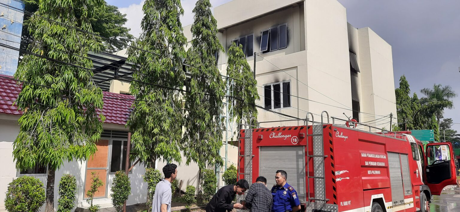 Tindak Lanjut kasus terbakarnya Gedung Politeknik Negeri Sriwijaya.Polisi Akan Lakukan Proses Mediasi
