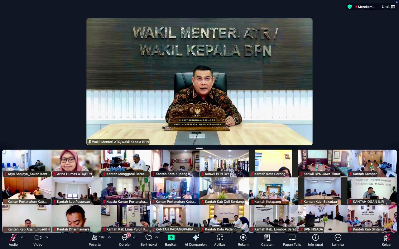 Wamen Ossy Dorong Percepatan Penyelesaian Berkas Pertanahan, Target Progresif Dikejar Hingga Akhir Maret 2026