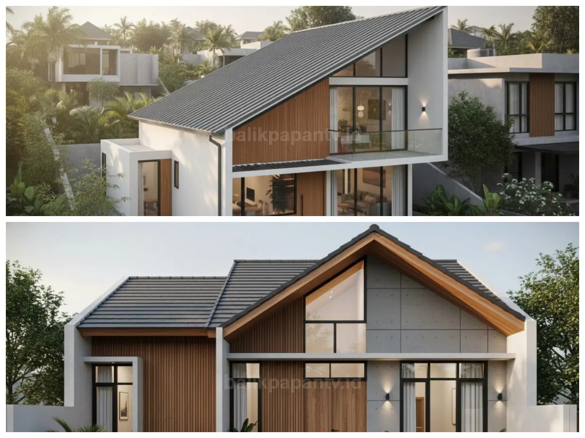 Desain Simpel Tanpa Ribet! Inspirasi Rumah Minimalis Atap Sandar Modern dan Estetik