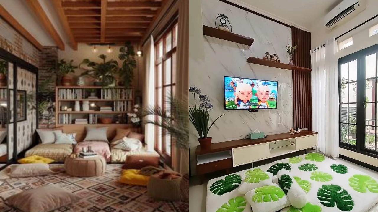 Desain Ruang TV Lesehan Kecil yang Nyaman untuk Nonton Bareng Keluarga!