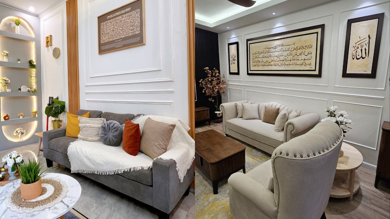 Inspirasi Kaligrafi Dinding Ruang Tamu Elegan, Rumah Terasa Lebih Sejuk!