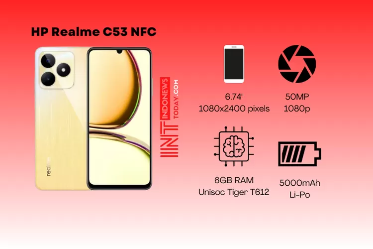 Realme C53 NFC, Memori RAM 6 GB & Internal 128 GB untuk Performa Optimal