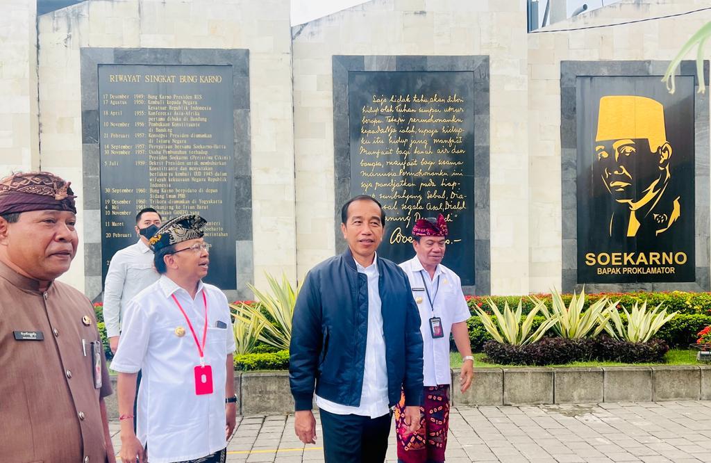Presiden Singgah ke Taman Bung Karno Sebelum ke Bendungan Danu Kerthi Buleleng