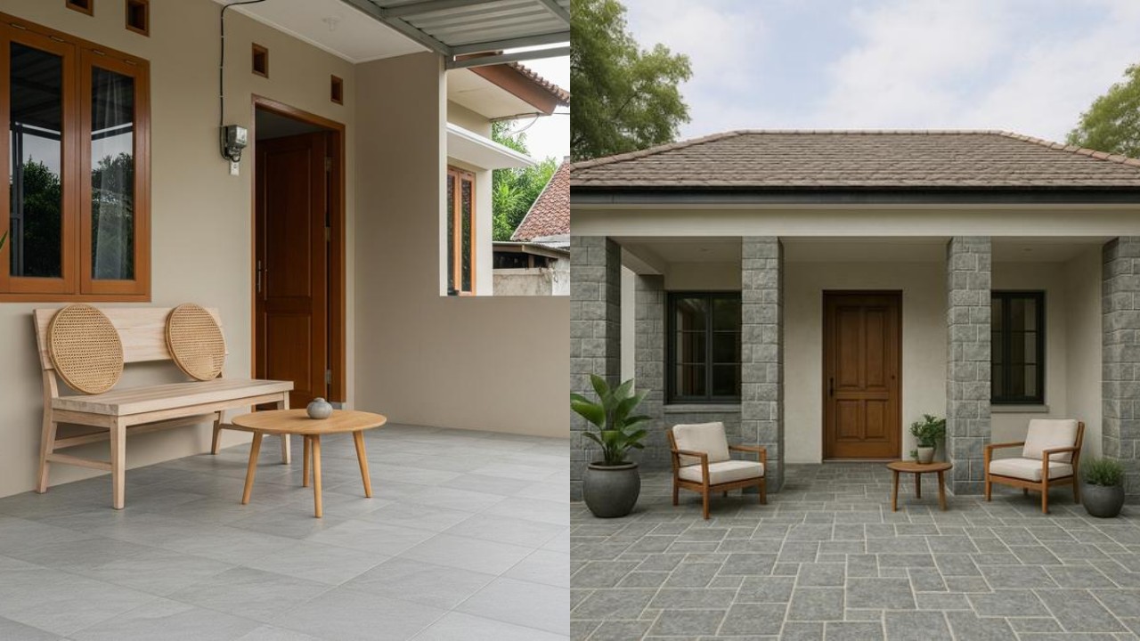 Teras Rumah Tetap Sejuk Tanpa Tanaman Besar, Ini Inspirasinya!