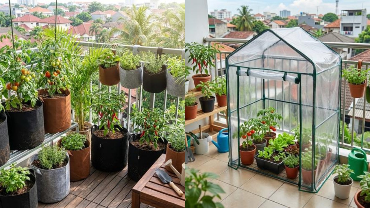 Desain Balkon Kecil Jadi Kebun Sayur, Hasilkan Panen Sendiri di Rumah!
