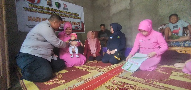 Bhaktikes HUT ke 77 Bhayangkara, Kapolres Pagar Alam Peduli Kesehatan Anak