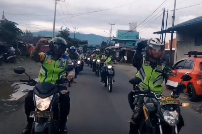 Patroli Skala Besar Libatkan Brimob dan TNI, AKBP Erwin AG : Pantau Kondusifitas Pemilukada